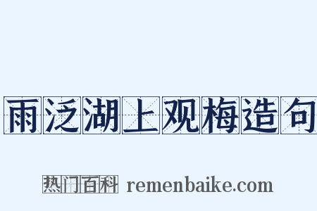 雨泛湖上观梅造句是什么意思的图片
